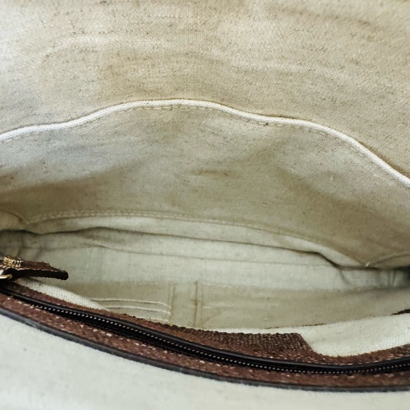 India Hicks Insider Stingray Gecko Brown Leather Clutch with Dustbag NEW - Picture 11 of 14